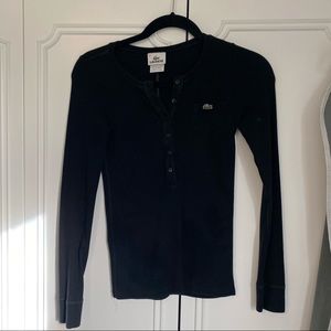 Lacoste long sleeve top black